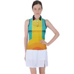 Colorful Rainbow Pattern Digital Art Abstract Minimalist Minimalism Women s Sleeveless Polo T-Shirt