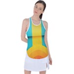 Colorful Rainbow Pattern Digital Art Abstract Minimalist Minimalism Racer Back Mesh Tank Top