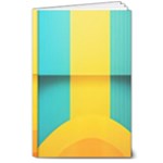 Colorful Rainbow Pattern Digital Art Abstract Minimalist Minimalism 8  x 10  Hardcover Notebook