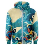 Waves Ocean Sea Abstract Whimsical Abstract Art Pattern Abstract Pattern Water Nature Moon Full Moon Men s Zipper Hoodie