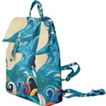 Waves Ocean Sea Abstract Whimsical Abstract Art Pattern Abstract Pattern Water Nature Moon Full Moon Buckle Everyday Backpack