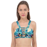 Waves Ocean Sea Abstract Whimsical Abstract Art Pattern Abstract Pattern Water Nature Moon Full Moon Cage Up Bikini Top