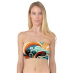 Waves Ocean Sea Abstract Whimsical Abstract Art Pattern Abstract Pattern Nature Water Seascape Bandeau Top