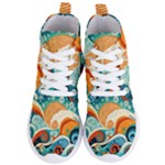 Waves Ocean Sea Abstract Whimsical Abstract Art Pattern Abstract Pattern Nature Water Seascape Women s Lightweight High Top Sneakers
