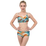 Waves Ocean Sea Abstract Whimsical Abstract Art Pattern Abstract Pattern Nature Water Seascape Layered Top Bikini Set