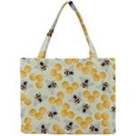 Bees Pattern Honey Bee Bug Honeycomb Honey Beehive Mini Tote Bag