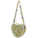 Bees Pattern Honey Bee Bug Honeycomb Honey Beehive Heart Shoulder Bag