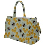 Bees Pattern Honey Bee Bug Honeycomb Honey Beehive Duffel Travel Bag