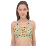 Bees Pattern Honey Bee Bug Honeycomb Honey Beehive Cage Up Bikini Top