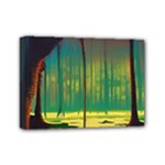 Nature Swamp Water Sunset Spooky Night Reflections Bayou Lake Mini Canvas 7  x 5  (Stretched)