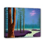 Artwork Outdoors Night Trees Setting Scene Forest Woods Light Moonlight Nature Canvas 10  x 8  (Stretched)