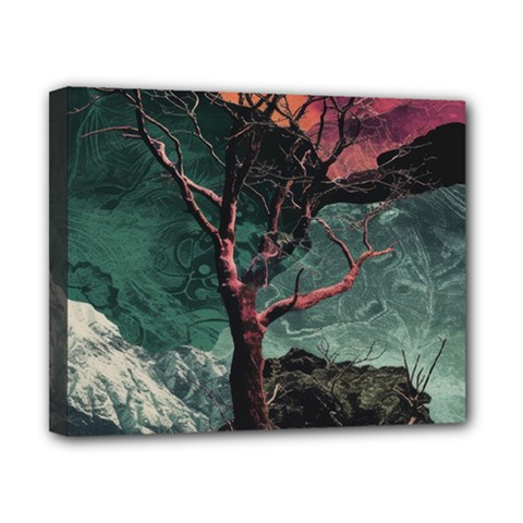 Night Sky Nature Tree Night Landscape Forest Galaxy Fantasy Dark Sky Planet Canvas 10  x 8  (Stretched) from ArtsNow.com