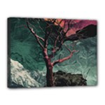 Night Sky Nature Tree Night Landscape Forest Galaxy Fantasy Dark Sky Planet Canvas 16  x 12  (Stretched)