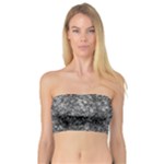 Black and white Abstract expressive print Bandeau Top
