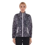 Black and white Abstract expressive print Women s Bomber Jacket