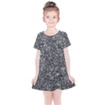 Black and white Abstract expressive print Kids  Simple Cotton Dress