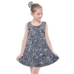 Black and white Abstract expressive print Kids  Summer Dress