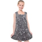 Black and white Abstract expressive print Kids  Cross Back Dress