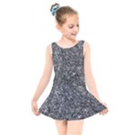 Black and white Abstract expressive print Kids  Skater Dress Swimsuit