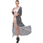 Black and white Abstract expressive print Maxi Chiffon Beach Wrap