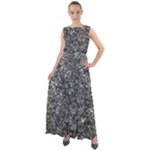 Black and white Abstract expressive print Chiffon Mesh Boho Maxi Dress