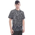 Black and white Abstract expressive print Men s Polo T-Shirt