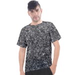 Black and white Abstract expressive print Men s Sport Top