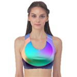 Circle Colorful Rainbow Spectrum Button Gradient Fitness Sports Bra