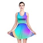 Circle Colorful Rainbow Spectrum Button Gradient Reversible Skater Dress