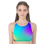 Circle Colorful Rainbow Spectrum Button Gradient Tank Bikini Top
