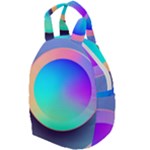 Circle Colorful Rainbow Spectrum Button Gradient Travel Backpack