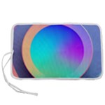 Circle Colorful Rainbow Spectrum Button Gradient Pen Storage Case (S)