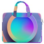Circle Colorful Rainbow Spectrum Button Gradient MacBook Pro 15  Double Pocket Laptop Bag 