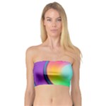 Circle Colorful Rainbow Spectrum Button Gradient Psychedelic Art Bandeau Top