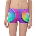 Circle Colorful Rainbow Spectrum Button Gradient Psychedelic Art Boyleg Bikini Bottoms