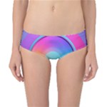 Circle Colorful Rainbow Spectrum Button Gradient Psychedelic Art Classic Bikini Bottoms