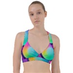 Circle Colorful Rainbow Spectrum Button Gradient Psychedelic Art Sweetheart Sports Bra