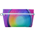 Circle Colorful Rainbow Spectrum Button Gradient Psychedelic Art Handbag Organizer