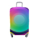 Circle Colorful Rainbow Spectrum Button Gradient Psychedelic Art Luggage Cover (Small)