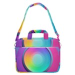 Circle Colorful Rainbow Spectrum Button Gradient Psychedelic Art MacBook Pro 15  Shoulder Laptop Bag
