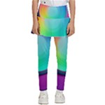 Circle Colorful Rainbow Spectrum Button Gradient Psychedelic Art Kids  Skirted Pants