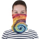 Cosmic Rainbow Quilt Artistic Swirl Spiral Forest Silhouette Fantasy Face Seamless Bandana (Adult)