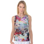 Digital Computer Technology Office Information Modern Media Web Connection Art Creatively Colorful C Women s Basketball Tank Top