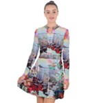 Digital Computer Technology Office Information Modern Media Web Connection Art Creatively Colorful C Long Sleeve Panel Dress