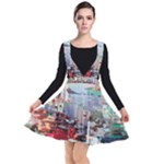 Digital Computer Technology Office Information Modern Media Web Connection Art Creatively Colorful C Plunge Pinafore Dress