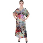 Digital Computer Technology Office Information Modern Media Web Connection Art Creatively Colorful C V-Neck Boho Style Maxi Dress