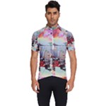 Digital Computer Technology Office Information Modern Media Web Connection Art Creatively Colorful C Men s Short Sleeve Cycling Jersey