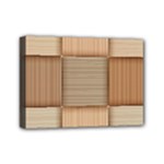 Wooden Wickerwork Texture Square Pattern Mini Canvas 7  x 5  (Stretched)