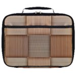 Wooden Wickerwork Texture Square Pattern Full Print Lunch Bag