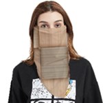Wooden Wickerwork Texture Square Pattern Face Covering Bandana (Triangle)